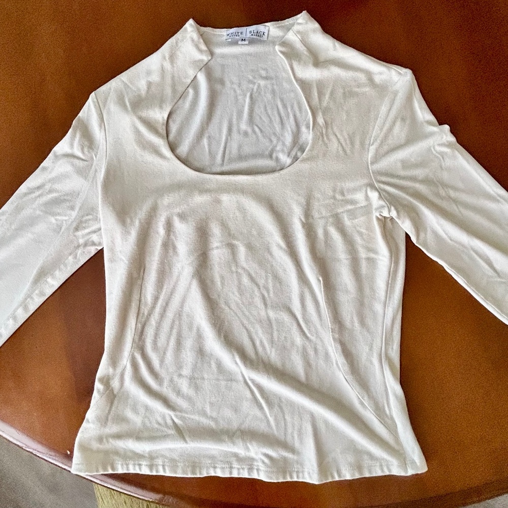 White House/Black Market top with Unique neckline
